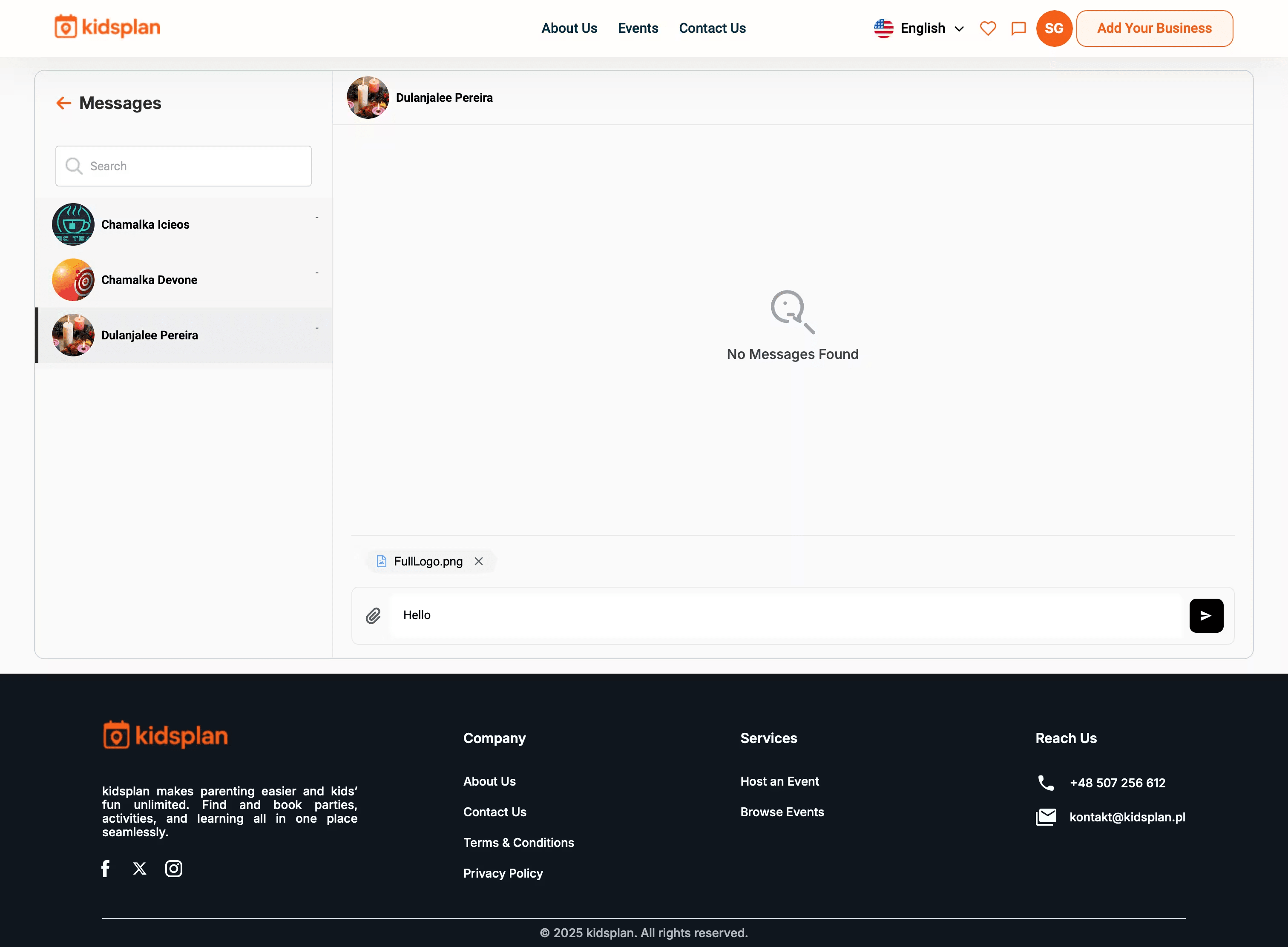 User Dashboard screenshot 14