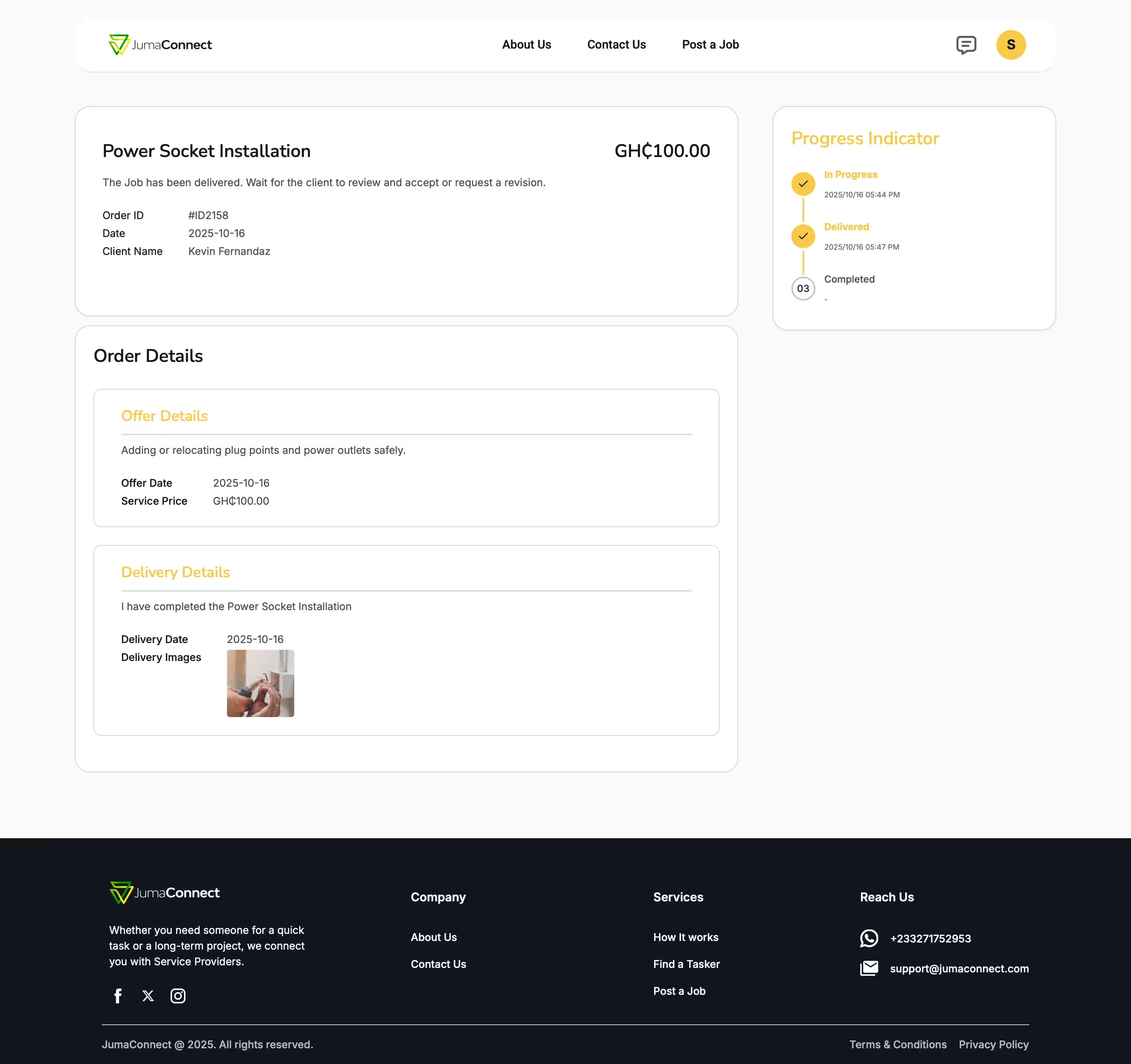 User Dashboard screenshot 11
