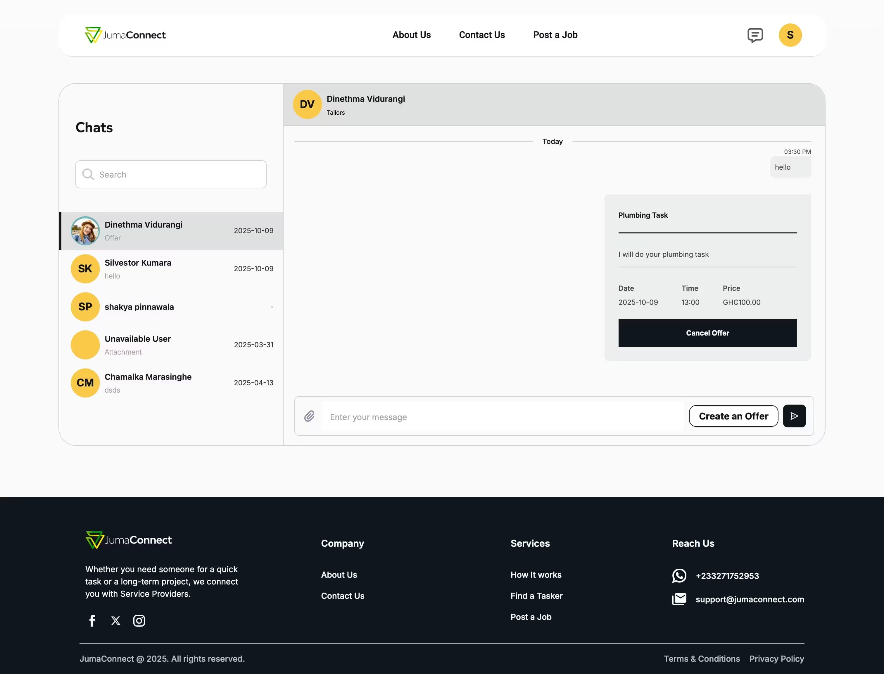 User Dashboard screenshot 12