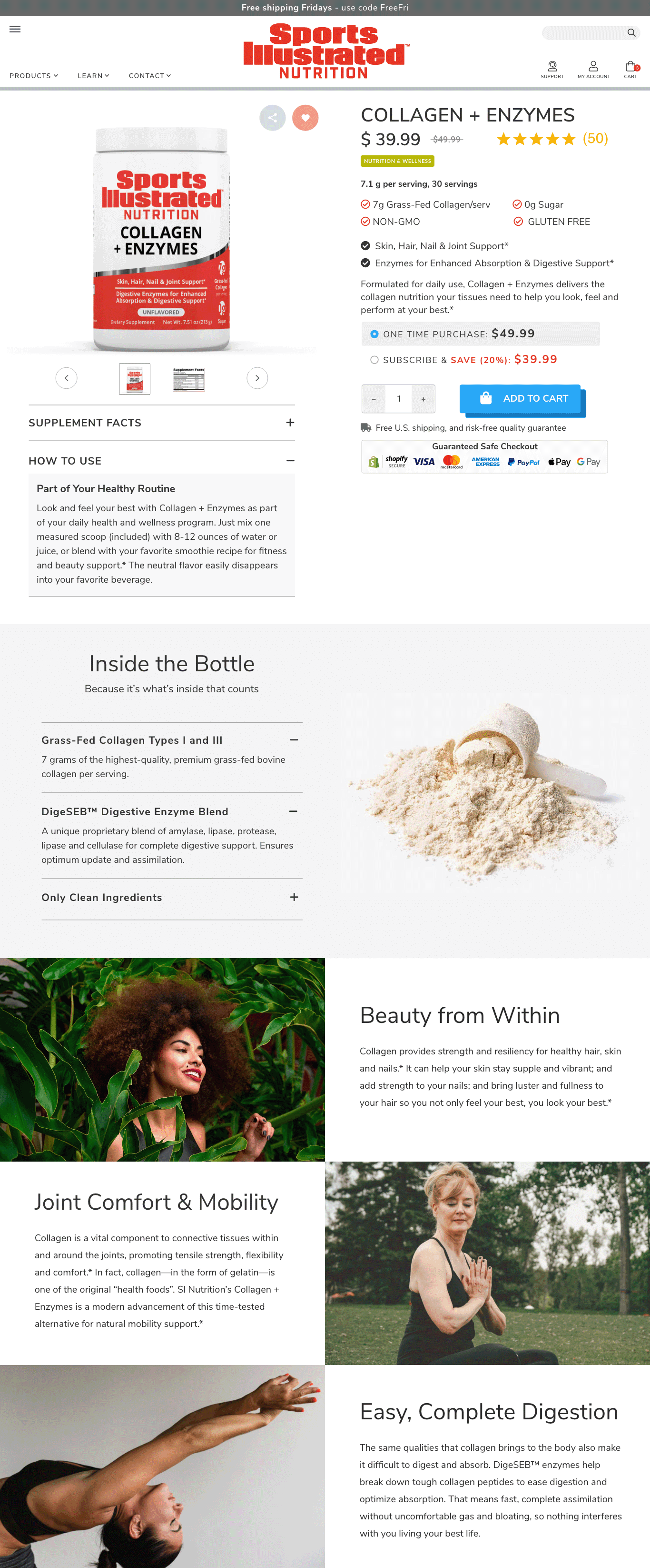 Product page design
