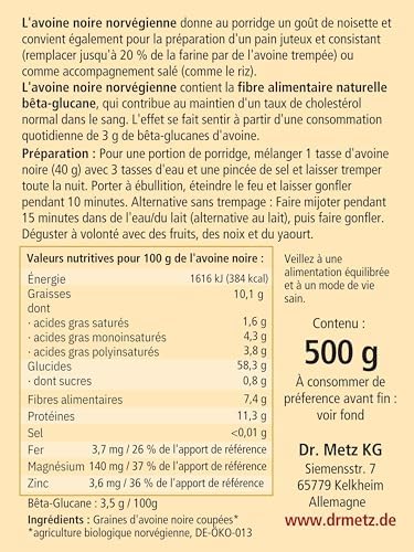Vue 2 de Avoine Noire Norvegienne Bio