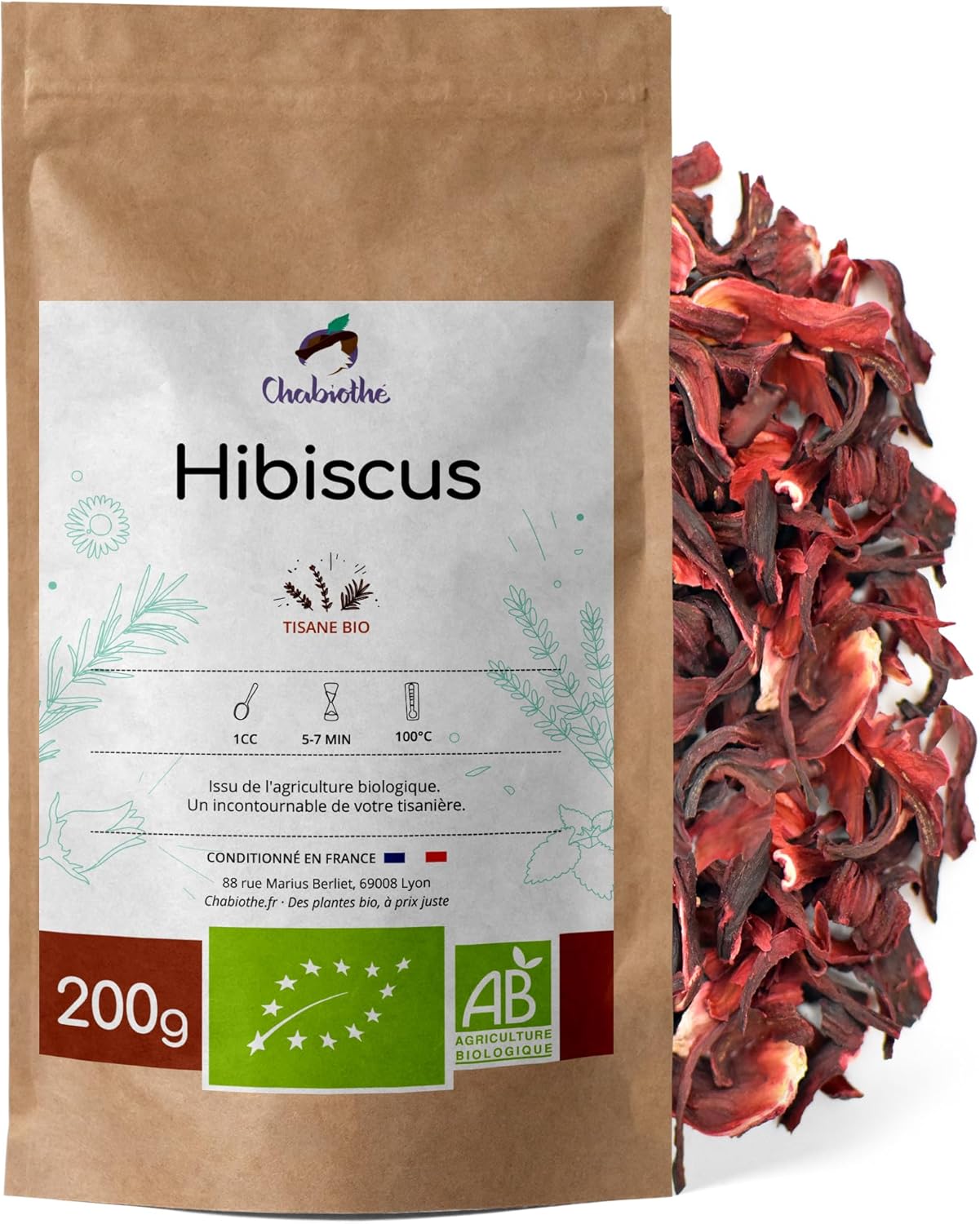Chabiothe Fleurs Dhibiscus Bio