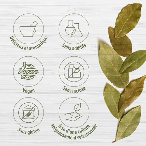 Vue 3 de Feuille De Laurier Entieres