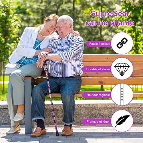Vue 6 de Supregear Canne Pliante Hauteur