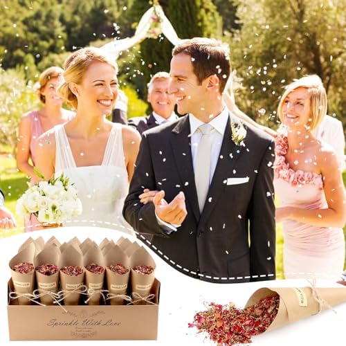 Vue 4 de Pcs Cornet Confettis Mariage