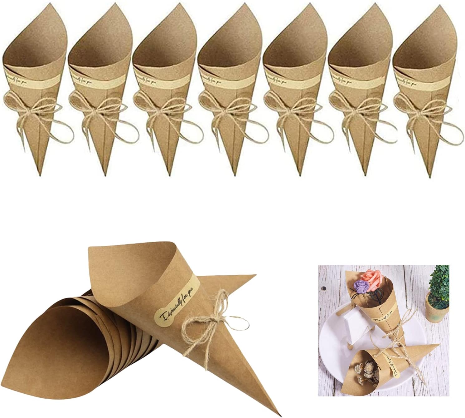 Pieces Cone En Papier