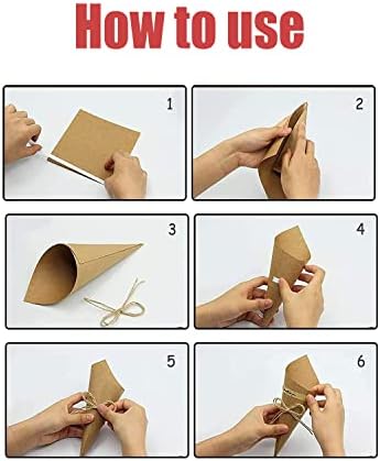 Vue 4 de Pieces Cone En Papier