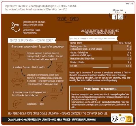 Vue 4 de Champiland Morille Sechee Champignons