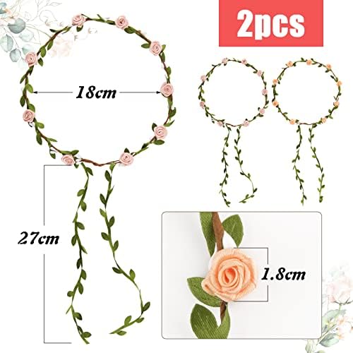 Vue 2 de Pcs Bandeaux Fleur Couronne