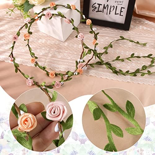 Vue 3 de Pcs Bandeaux Fleur Couronne
