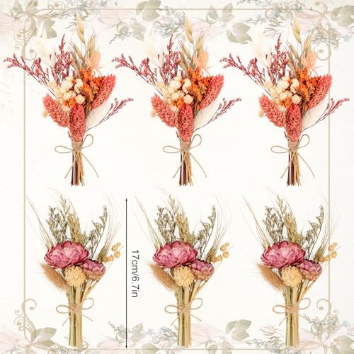 Vue 2 de Petit Bouquet Fleurs Sechees