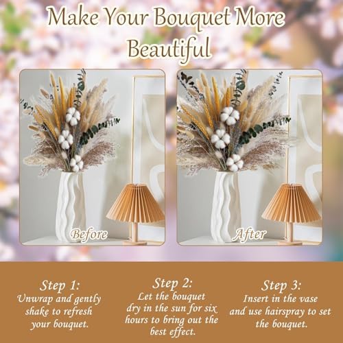 Vue 4 de Pcs Fleurs Sechees Cm