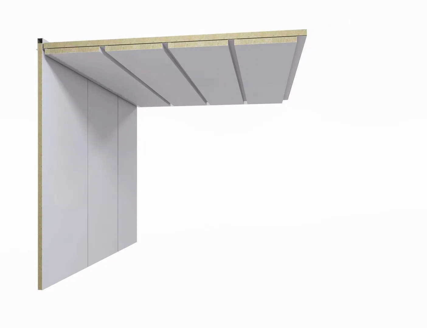 Marine wall and ceiling panel system shown in a JULY MARINE product illustration