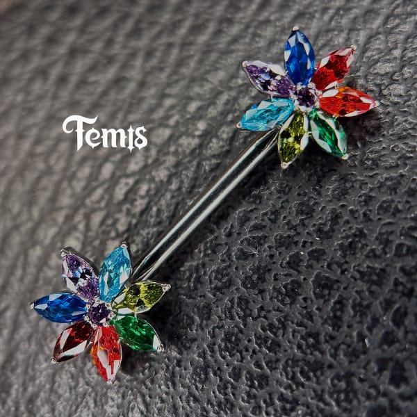 Barbel Fleur Arc en Ciel 1,6mm
