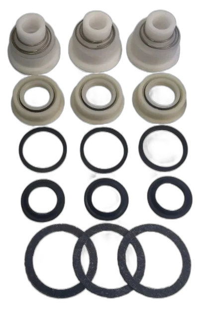 KIT GUARNIÇÃO PISTÃO 28 MM HIDROMAR BH 6100 C/ VÁLVULA (GAXETA C/ ABA) - 2005