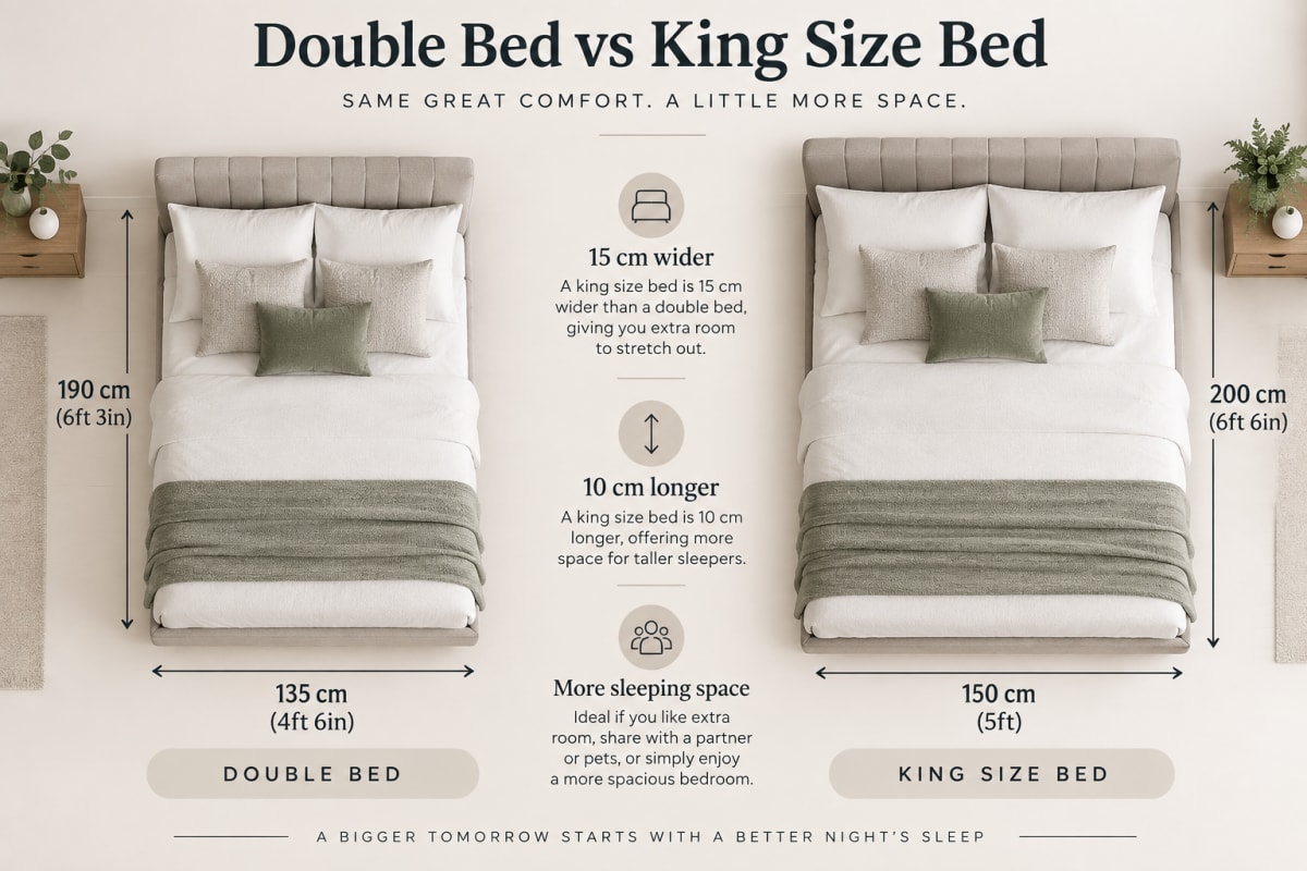 Double Bed vs King Size Bed: Which Size Should You Choose?