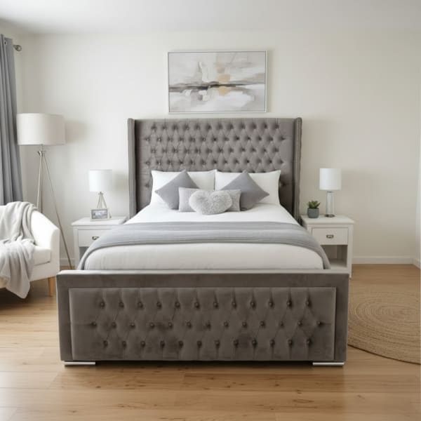 Ljubljana Luxury Wing Chesterfield Bed