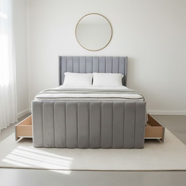 Singapore Wingback Footboard Bed