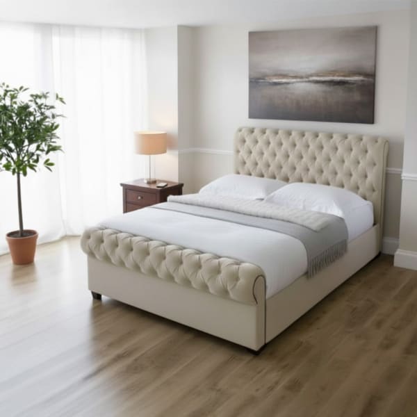 Marylebone Sleigh Chesterfield Bed