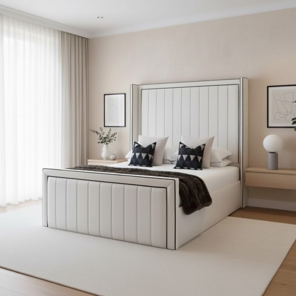 Munich Wingback Footboard Bed