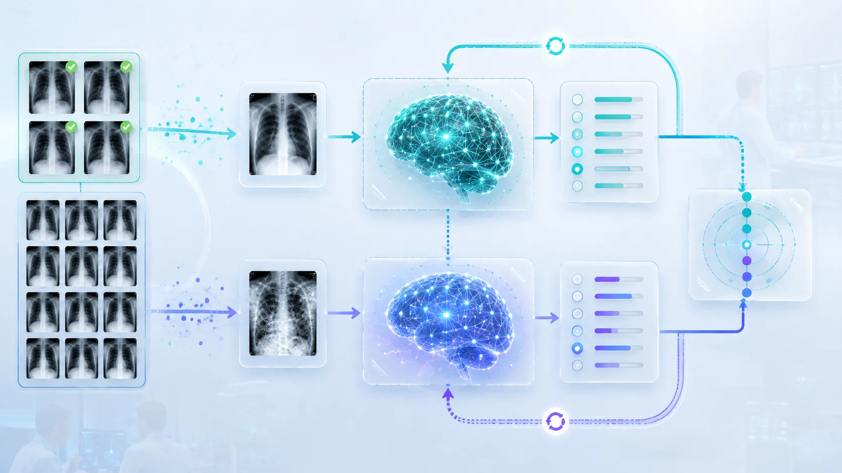 teacher student semi supervised medical ai
