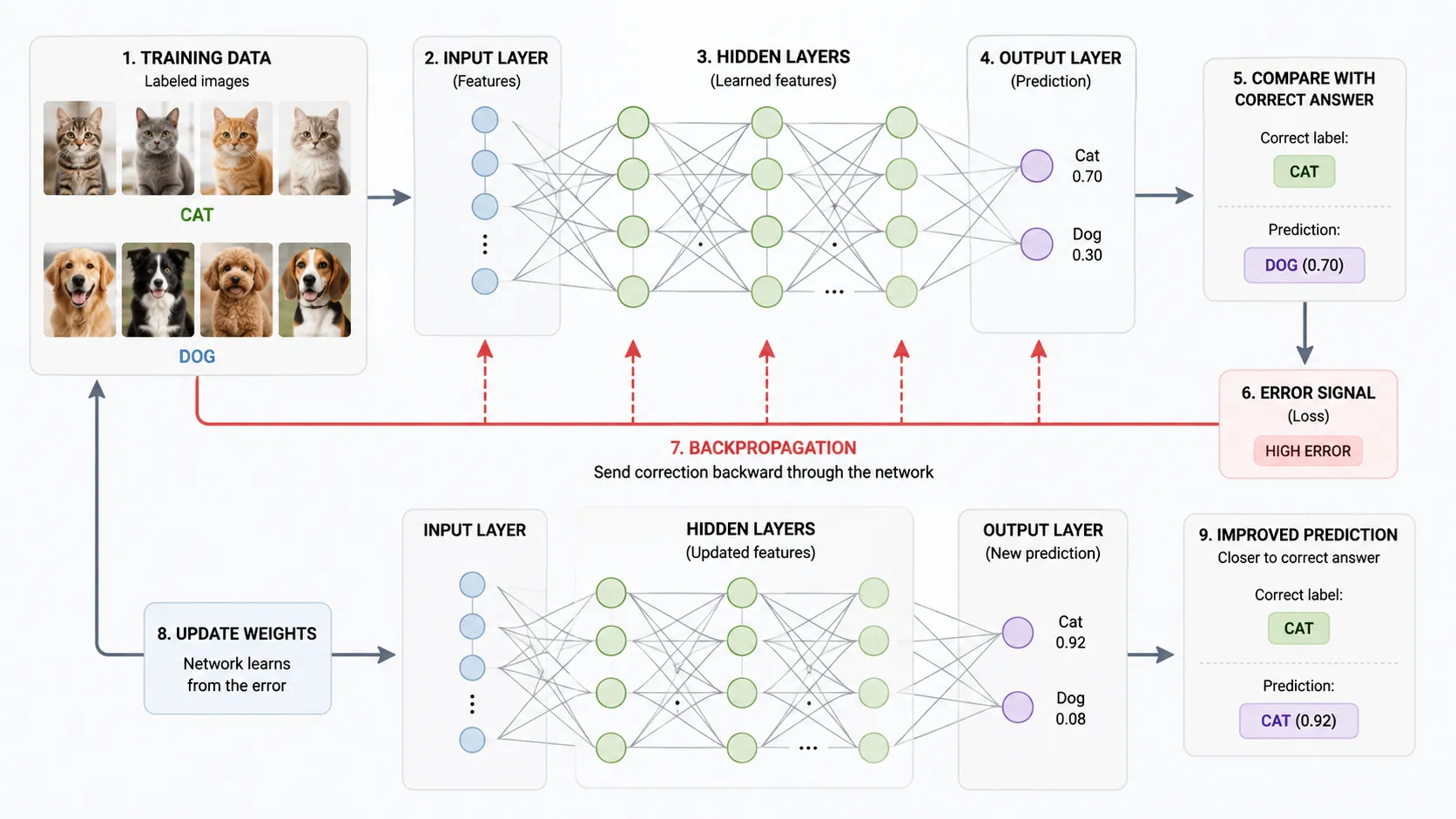 how deep learning works step by step