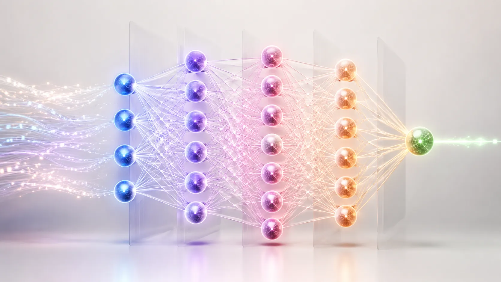 Input hidden and output layers of a neural network explained visually