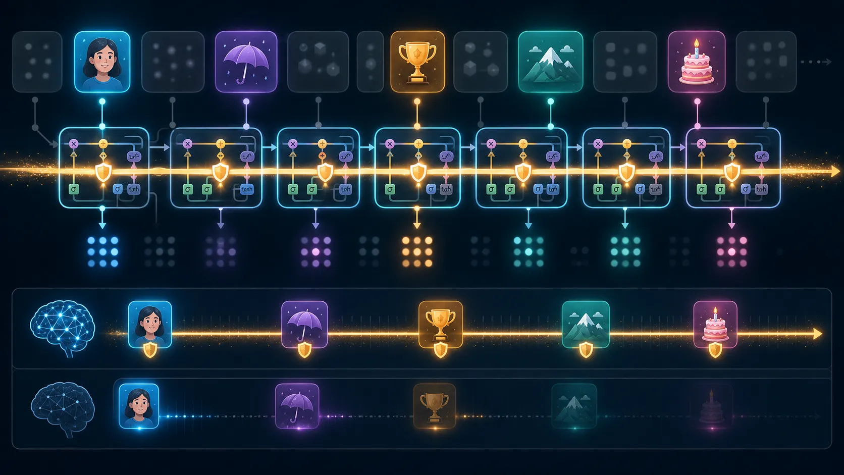 LSTM long short term memory explained visually