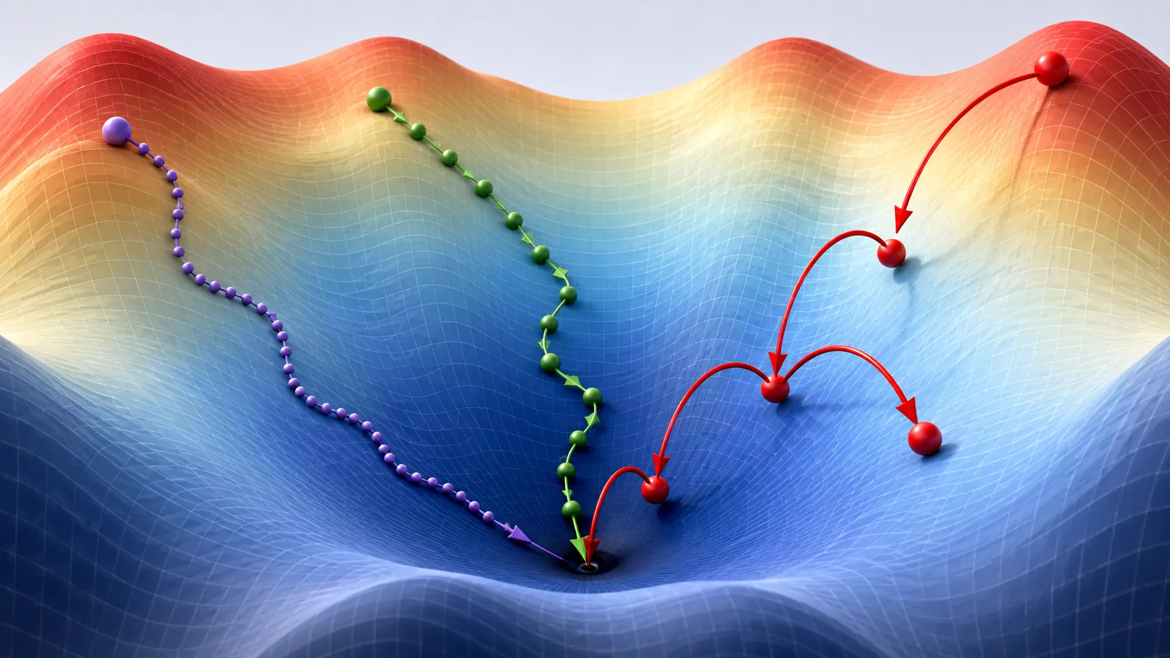 Learning rate effect on gradient descent convergence