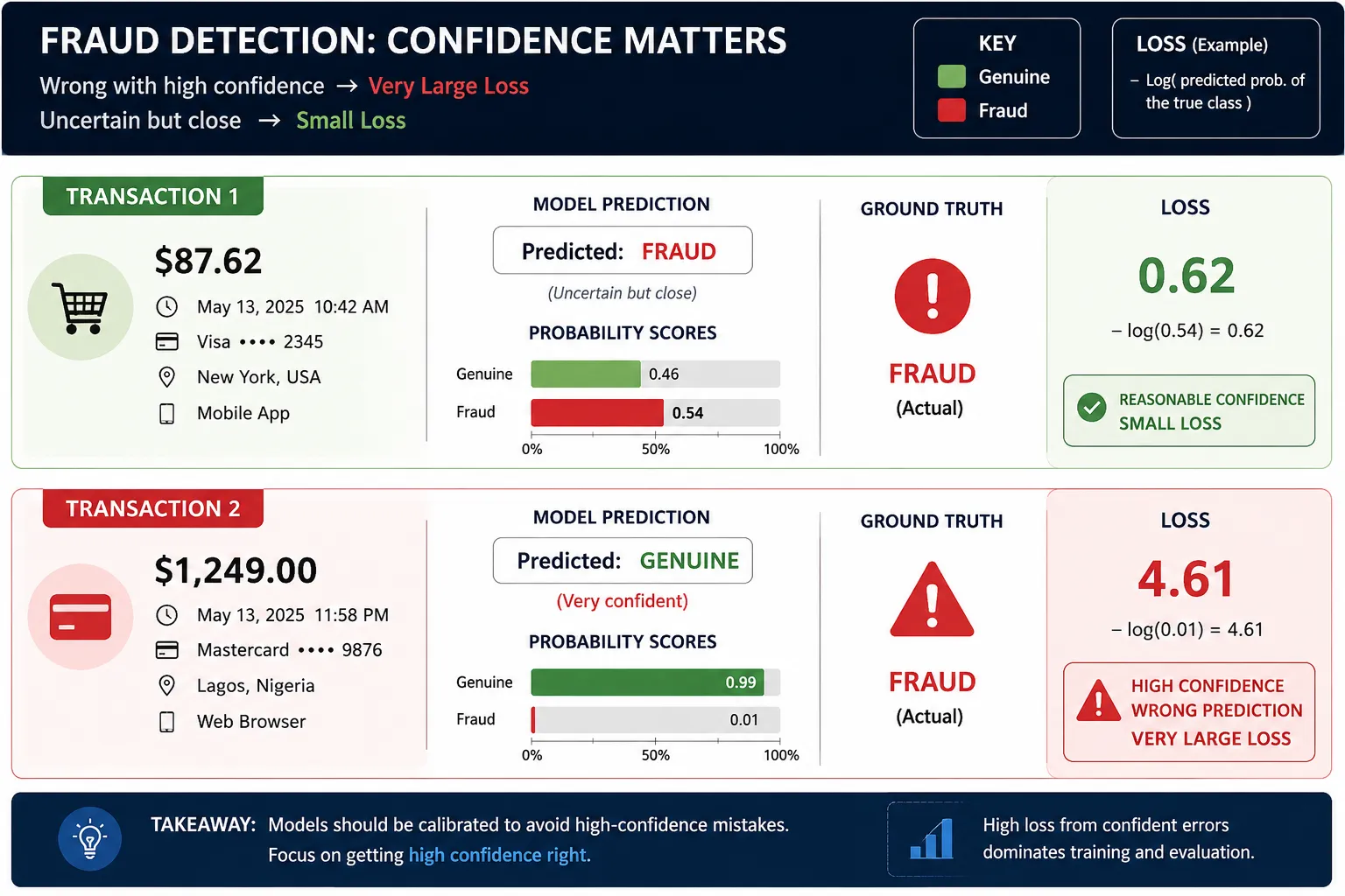 cross entropy penalty for confident wrong predictions