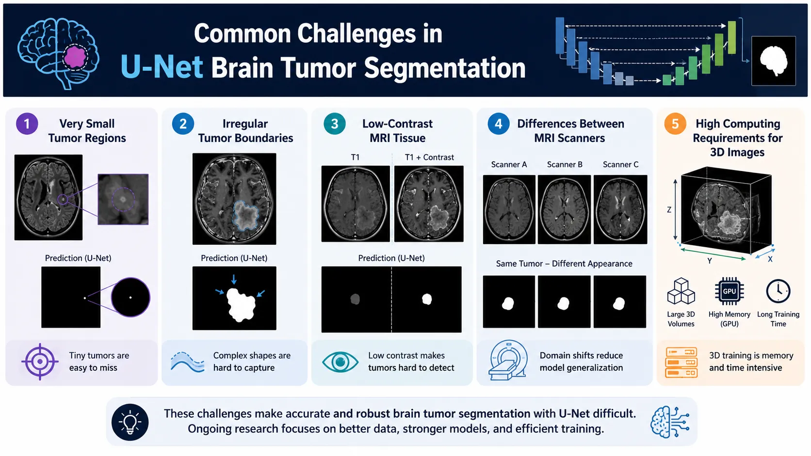 u net segmentation challenges