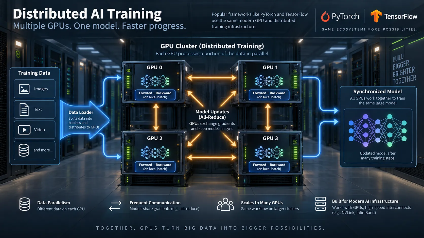 PyTorch and TensorFlow GPU distributed deep learning training