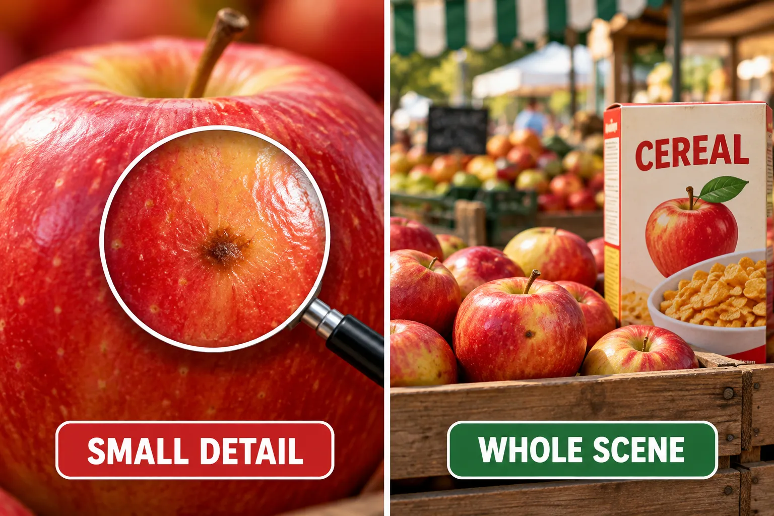 Small Image Detail Versus Wider Context