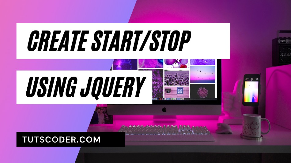 How to create start/stop timer using jQuery