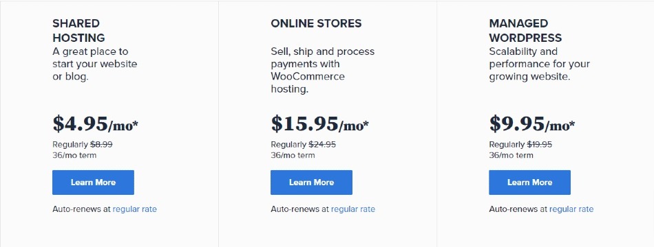 Bluehost-Pricing