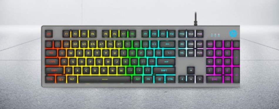 hp k500f backlit membrane wired gaming keyboard