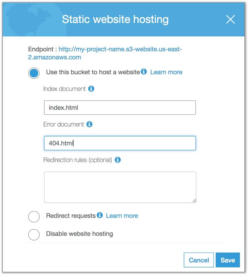 Static Website Hosting