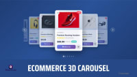 3D E-commerce Carousel | Bootstrap 5 + CSS3 Animated Shopping Cart Component