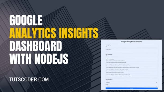 Google Analytics Insights Dashbaord with NodeJS