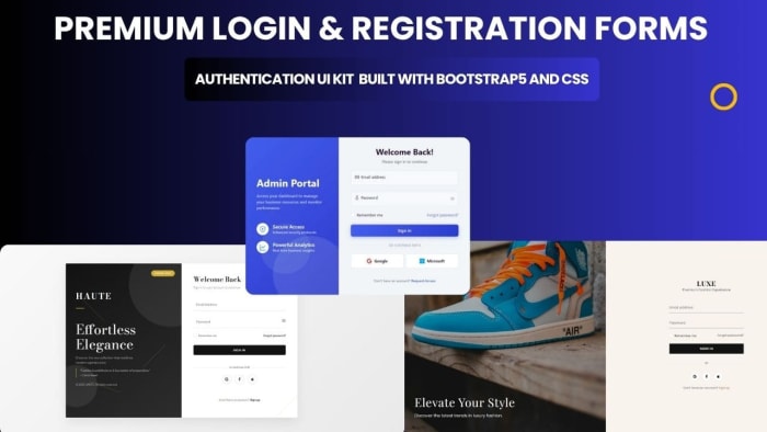 Premium Bootstrap 5 Login & Registration Forms