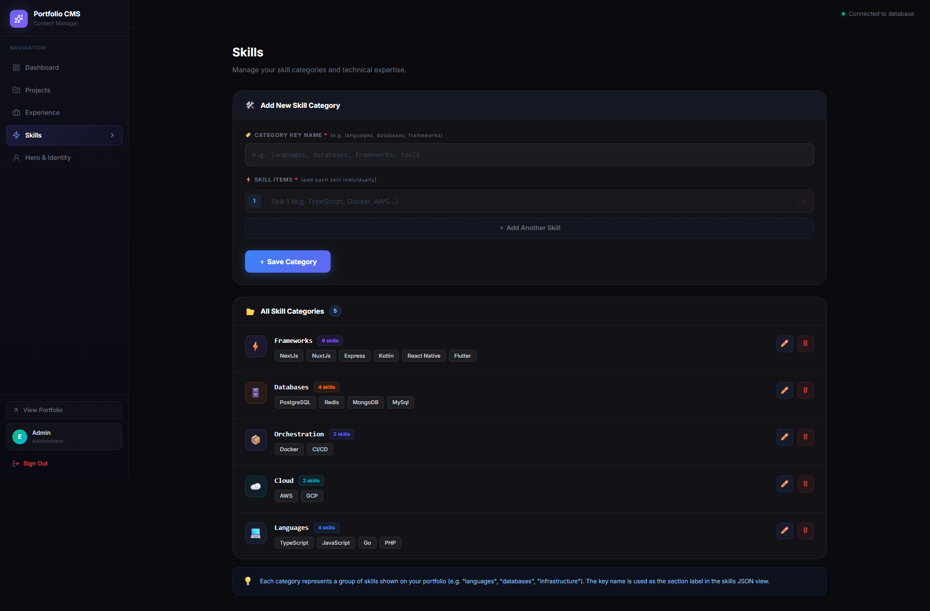Portfolio CMS preview 1