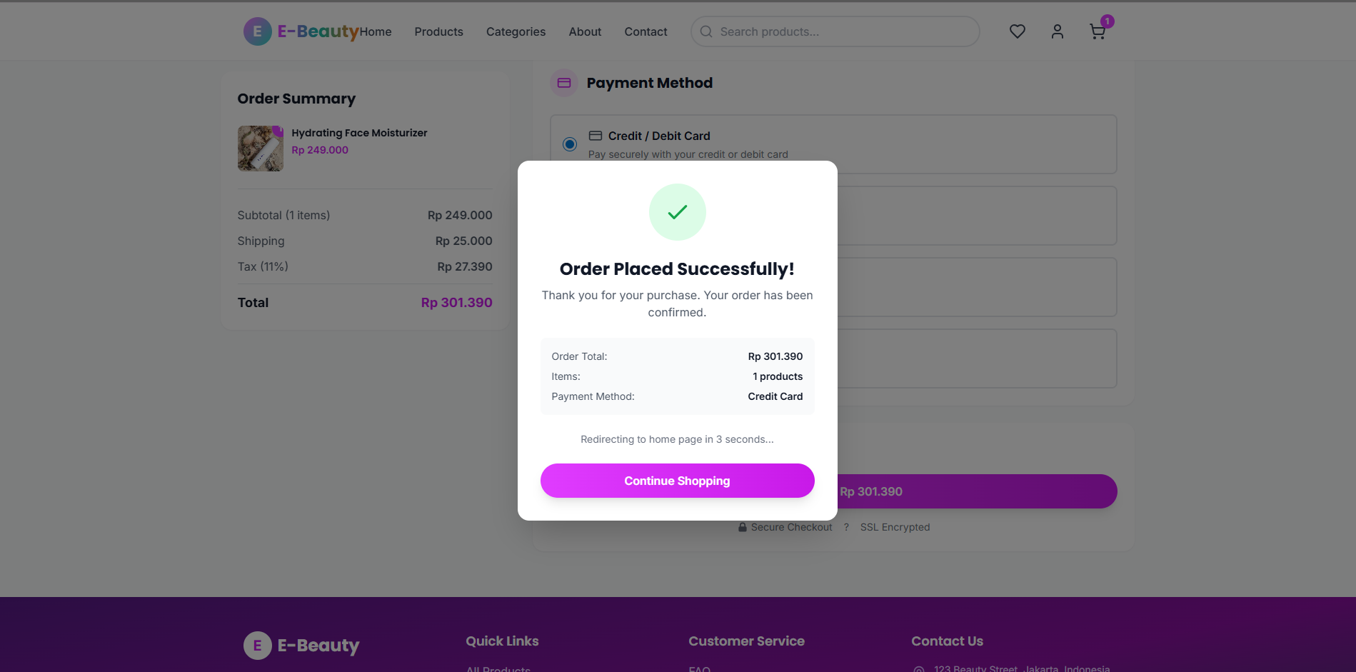 e-commerce skin care preview 1