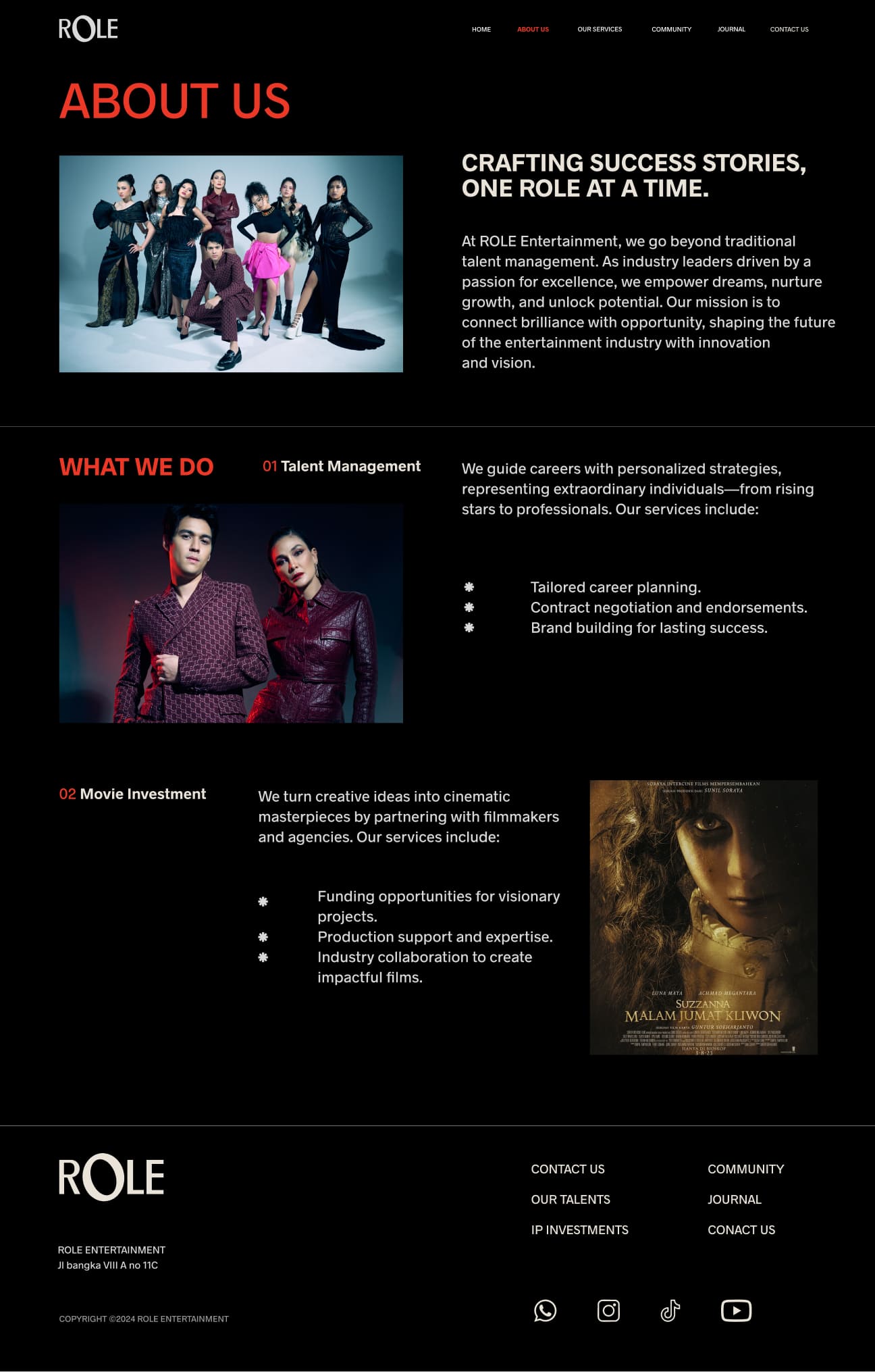 Role Entertainment - Website Profile preview 1