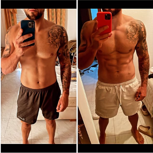 Transformación física de cliente 2 en Fitness Center Berja
