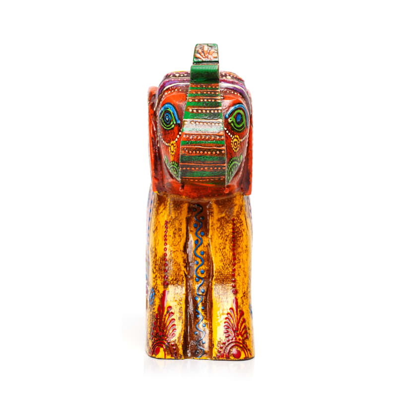Channapatna Sitting Elephant — Rose Pink