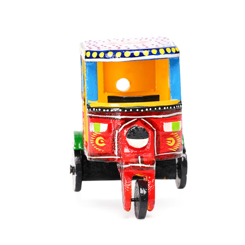 Folk Auto Rickshaw Toy — Blue
