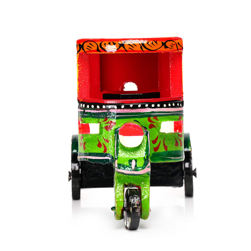 Folk Auto Rickshaw Toy — Yellow