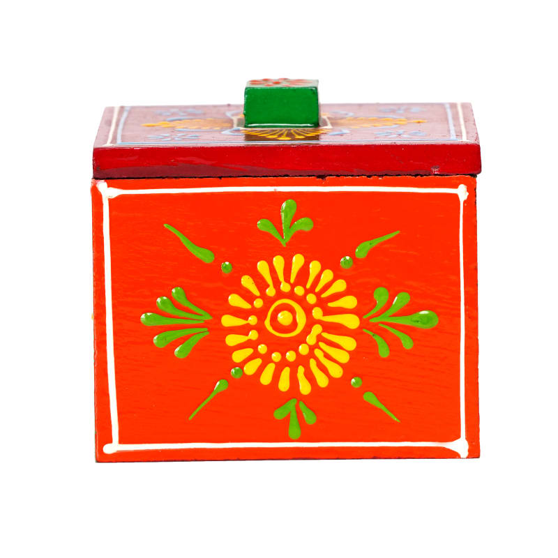 Folk Keepsake Box — Saffron Orange