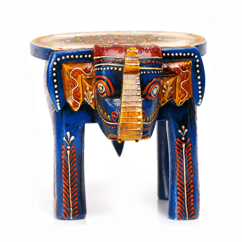 Elephant Stool — Ivory White