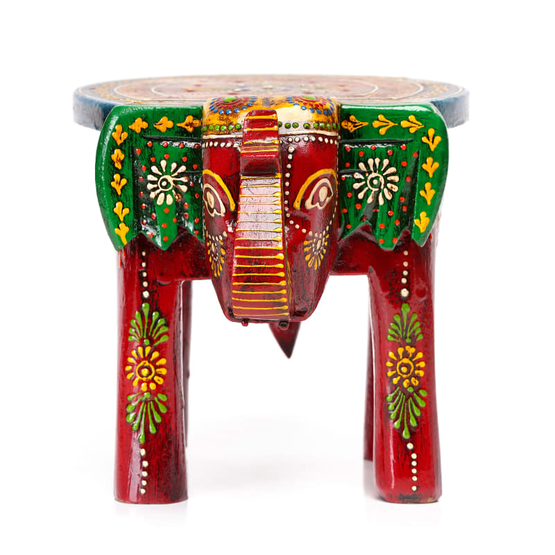 Elephant Stool — Saffron Orange